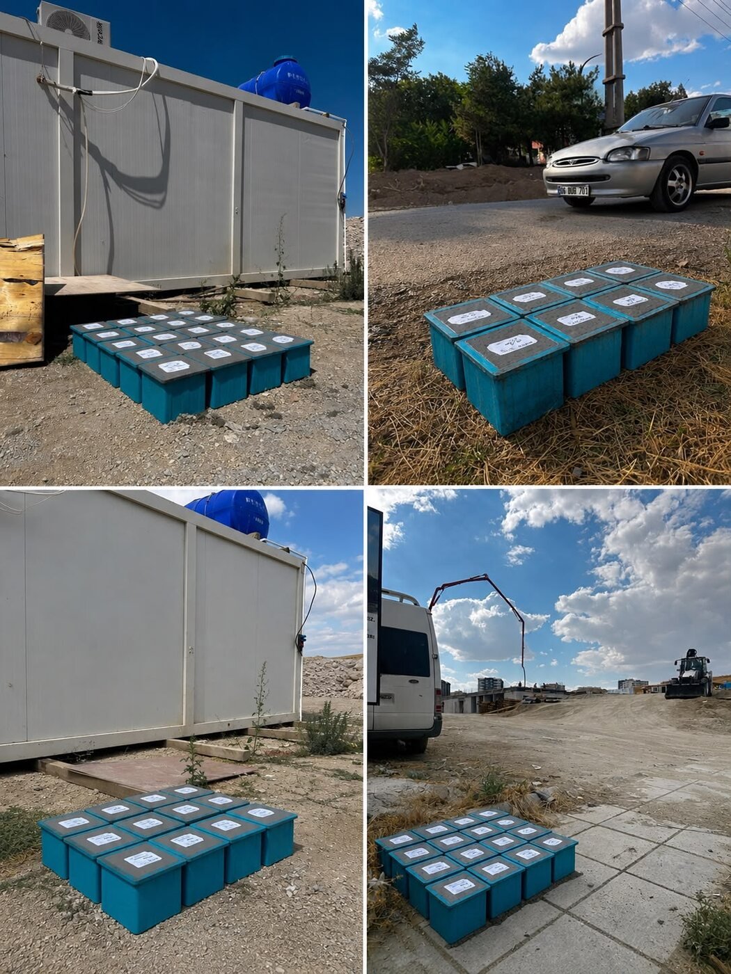 Farklı şantiyelerde alınan beton numune serileri